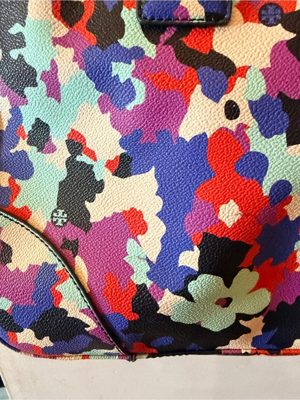 Tory Burch Multicolor Robinson Satchel in Oceanic Camo Floral
